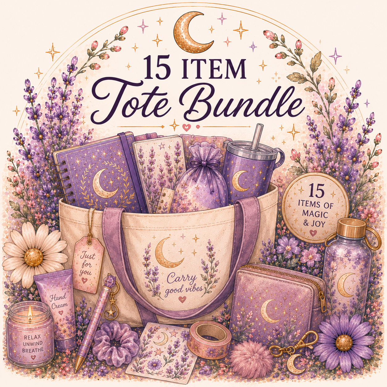 15 Item Custom Tote Bundle
