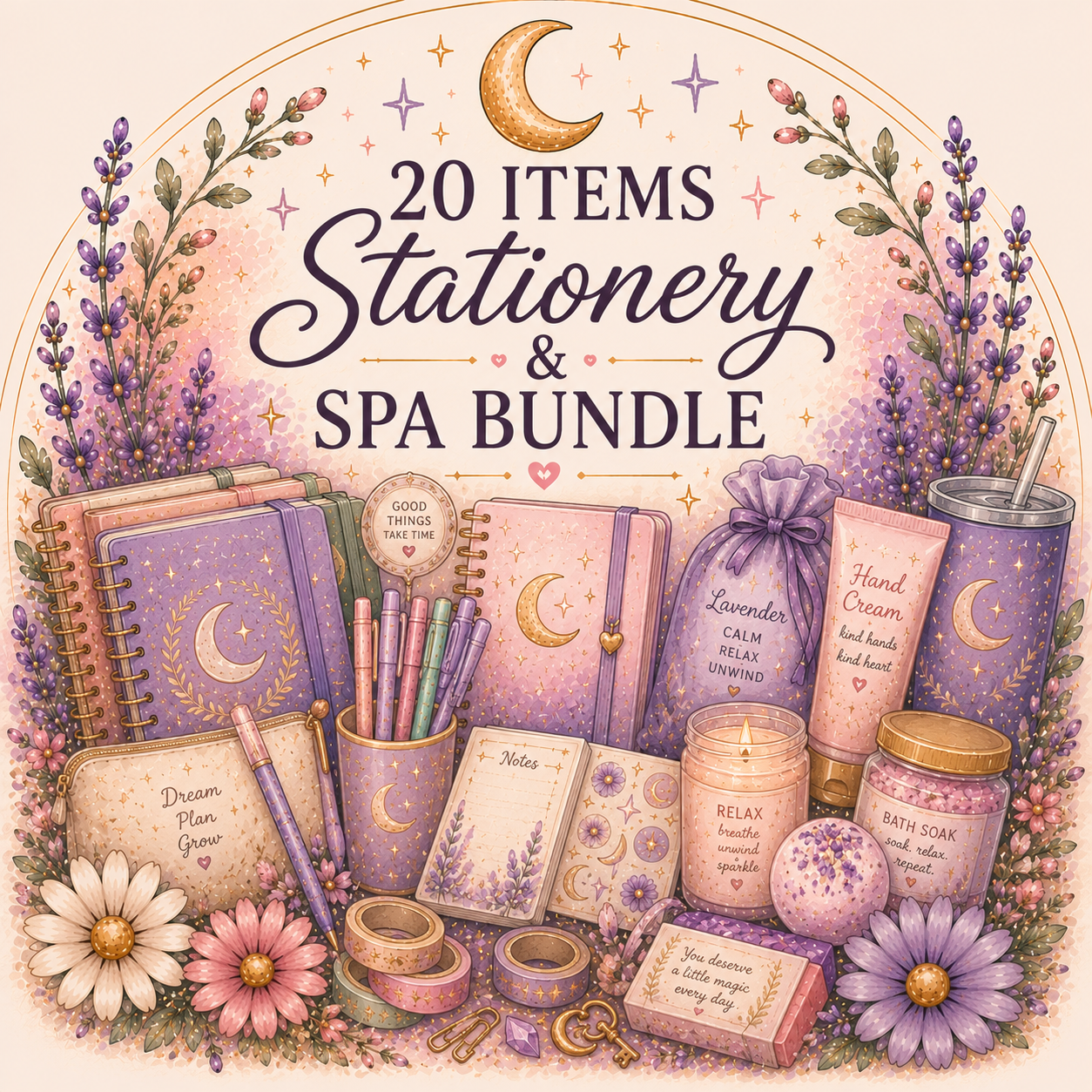 20 Item Stationery & Spa Mystery Bundle