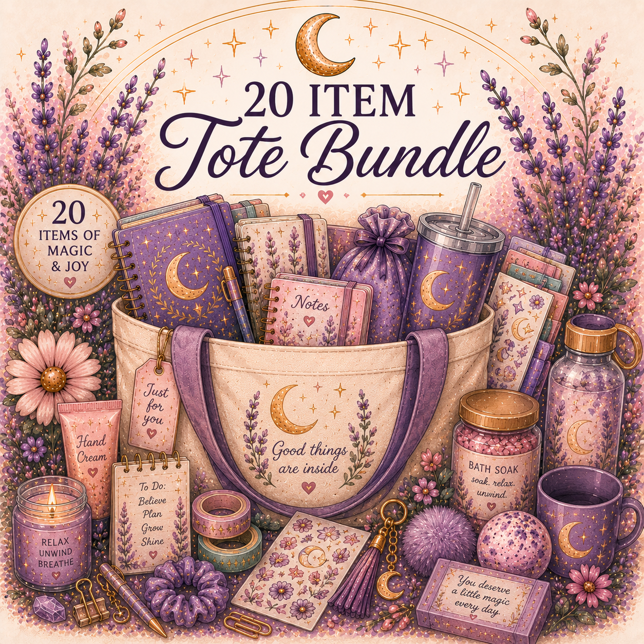 20 Item Custom Tote Bundle